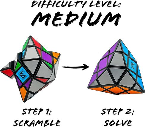 مشروع العبقرية | المعكوس: لغز Volstar Twist & Solve - مستوى الصعوبة: متوسط، لغز محمول بـ 10 جوانب و7 ألوان، ديكور ممتع وفكرة هدية، Project Genius، للأعمار من 8 سنوات فما فوق in Saudi Arabia