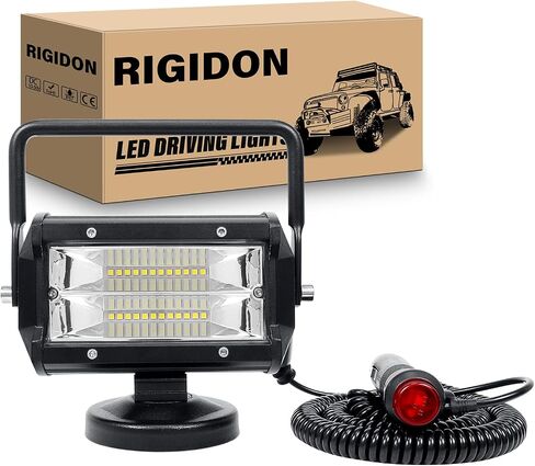 RIGIDON 6.5 Inch 36W LED Work Light with Magnet Base Waterproof Spot Light 12V 24V Offroad Lighting LED Fog Lights for Car SUV ATV Tractor Boat Truck 4x4 Camping in Saudi Arabia