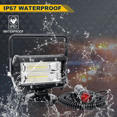 RIGIDON 6.5 Inch 36W LED Work Light with Magnet Base Waterproof Spot Light 12V 24V Offroad Lighting LED Fog Lights for Car SUV ATV Tractor Boat Truck 4x4 Camping in Saudi Arabia