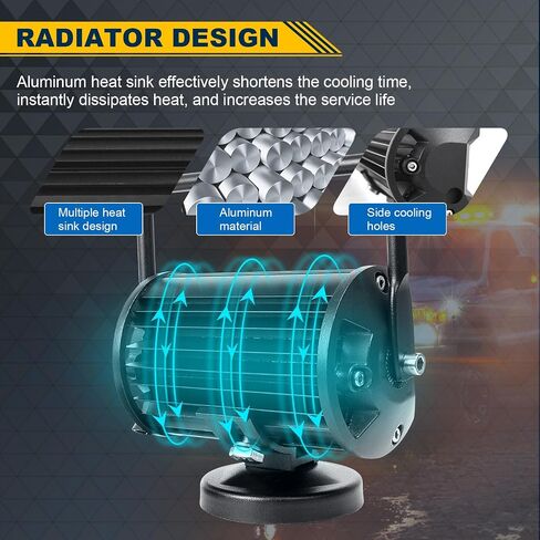 RIGIDON 6.5 Inch 36W LED Work Light with Magnet Base Waterproof Spot Light 12V 24V Offroad Lighting LED Fog Lights for Car SUV ATV Tractor Boat Truck 4x4 Camping in Saudi Arabia
