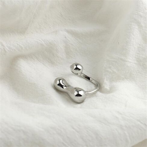 Dtja Irregular Ball Statement Adjustable Open Wrap Ring for Women Girls Silver Gold Plated Stacking Adjustable Band Finger Rings Comfort Fit Fashion Birthday Holiday Y2K Party Jewelry Gift Size 6-12 in Saudi Arabia