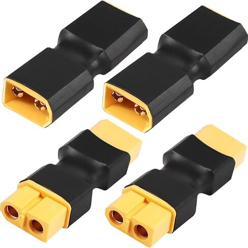 XT60 Male to Male Connector Adapter, Female to Female Coupler for RC LiPo Battery Charger Drone Car, XT60 Plug Jack No Wire Conversion, 4 Pcs in Saudi Arabia