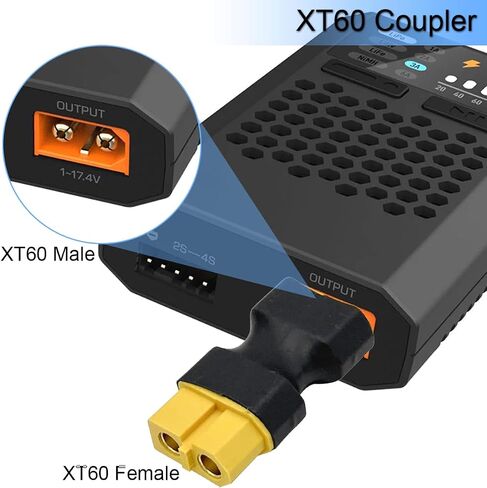 XT60 Male to Male Connector Adapter, Female to Female Coupler for RC LiPo Battery Charger Drone Car, XT60 Plug Jack No Wire Conversion, 4 Pcs in Saudi Arabia