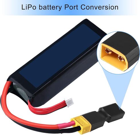 XT60 Male to Male Connector Adapter, Female to Female Coupler for RC LiPo Battery Charger Drone Car, XT60 Plug Jack No Wire Conversion, 4 Pcs in Saudi Arabia