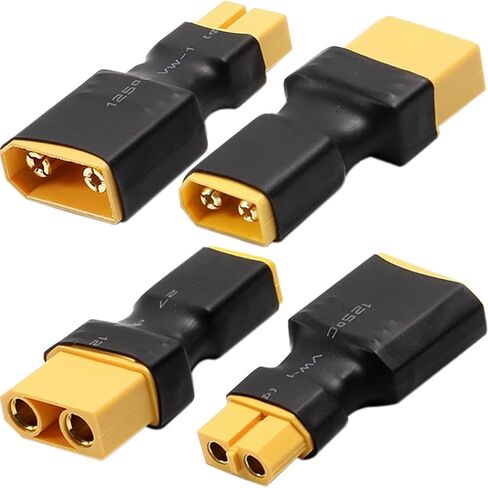 XT60 to XT90 Male Female Adapter Connector for RC LiPo Battery Charger Drone Car, XT60 XT90 Plug Jack Converter, RC Power Supply Adapter, 4 Pcs in Saudi Arabia