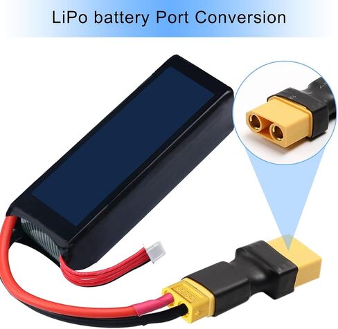 XT60 to XT90 Male Female Adapter Connector for RC LiPo Battery Charger Drone Car, XT60 XT90 Plug Jack Converter, RC Power Supply Adapter, 4 Pcs in Saudi Arabia