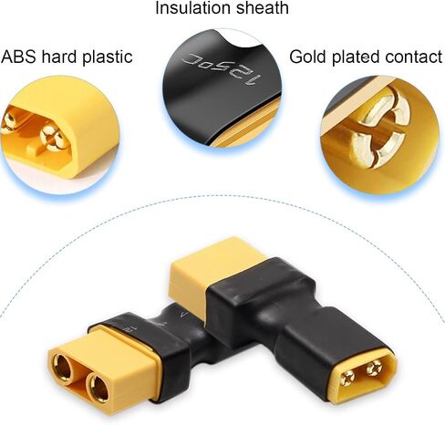 XT60 to XT90 Male Female Adapter Connector for RC LiPo Battery Charger Drone Car, XT60 XT90 Plug Jack Converter, RC Power Supply Adapter, 4 Pcs in Saudi Arabia