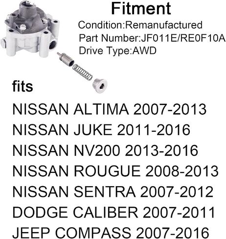 33510N-02 CVT JF011E RE0F10A F1CJA Pump Flow Control Valve JF015E (RE0F11A), JF016E (RE0F10D), JF017E (RE0F10E) in Saudi Arabia