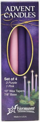 Christmas Advent Candle Set (Set of 4) - Made in The U.S.A. in Saudi Arabia
