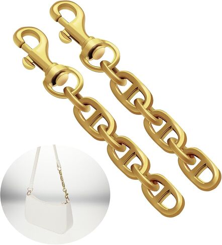 2 Pcs Women Purse Strap Extender 4.6 Inch Purse Strap Extender Replacement Bag Extender Accessory for Shoulder Strap Extender Bag Short Chain (Antique Gold) in Saudi Arabia