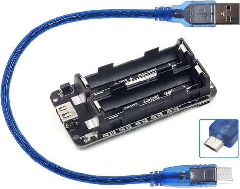 18650 بطارية درع مايكرو USB 5 فولت/3A 3 فولت/1A قوة البنك وحدة شحن البطارية لراسبيري بي واردوينو ESP32 in Saudi Arabia