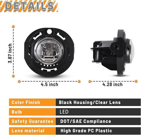 AUTOWIKI LED Fog Lights Assembly For JEEP GRAND CHEROKEE 2014-2016 / DODGE CHARGER 2015-2019 / CHRYSLER 300 2015-2019/ CHRYSLER PACIFICA 2017-2020 in Saudi Arabia