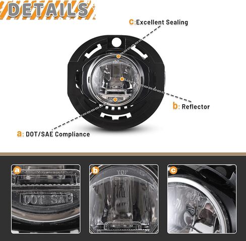 AUTOWIKI LED Fog Lights Assembly For JEEP GRAND CHEROKEE 2014-2016 / DODGE CHARGER 2015-2019 / CHRYSLER 300 2015-2019/ CHRYSLER PACIFICA 2017-2020 in Saudi Arabia