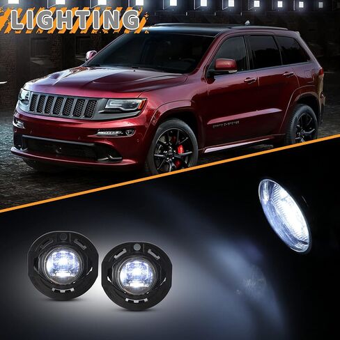 AUTOWIKI LED Fog Lights Assembly For JEEP GRAND CHEROKEE 2014-2016 / DODGE CHARGER 2015-2019 / CHRYSLER 300 2015-2019/ CHRYSLER PACIFICA 2017-2020 in Saudi Arabia