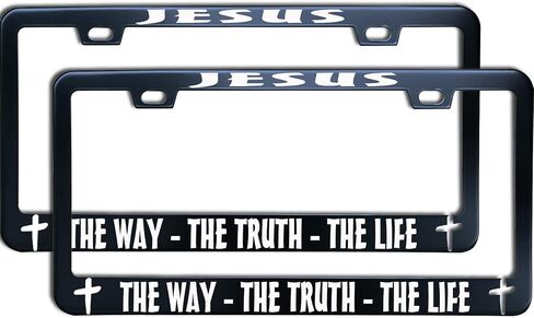 2PC American Flag Patriotic License Plate Frame for Women/Men, Black Stainless Steel Car Tag Frame, 6"x12" 2 Holes & Screws Fits Standard US/CA in Saudi Arabia