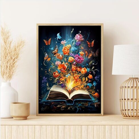 Beach Flower Diamond Art Kits for Adults,5D DIY Diamond Painting Kits Flowers,Full Drill Crystal Art Craft Kit Adult for Home Wall Decor 12x16inch in Saudi Arabia