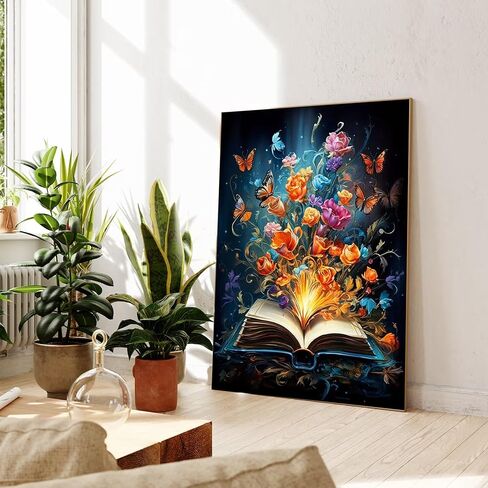 Beach Flower Diamond Art Kits for Adults,5D DIY Diamond Painting Kits Flowers,Full Drill Crystal Art Craft Kit Adult for Home Wall Decor 12x16inch in Saudi Arabia