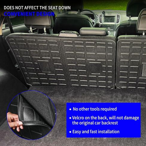 Rongtaod Cargo Mat Compatible with 2015-2024 Ford Edge Trunk Mat Trunk Liner TPE Cargo Liner Back Seat Cover Protector 2023 Edge Accessories (Backrest Mats+Trunk Mat) in Saudi Arabia