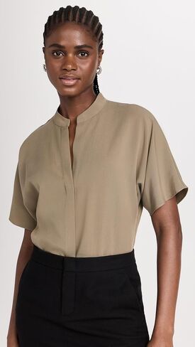 Vince Women's Band Collar Dolman Shirt in Saudi Arabia