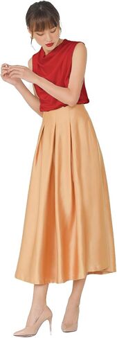 Women Regular Fit Cowl Neck Draped Sleeveless Silk Satin Blouse in Saudi Arabia