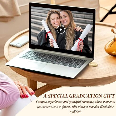 2024 Graduation Gifts for Her Him, Class of 2024 Wooden Flash Drive 128GB, Funny Graduation Gift Box for Women Men Senior High School College Grad Student Nurse Daughter Son Teacher Law Masters Degree in Saudi Arabia