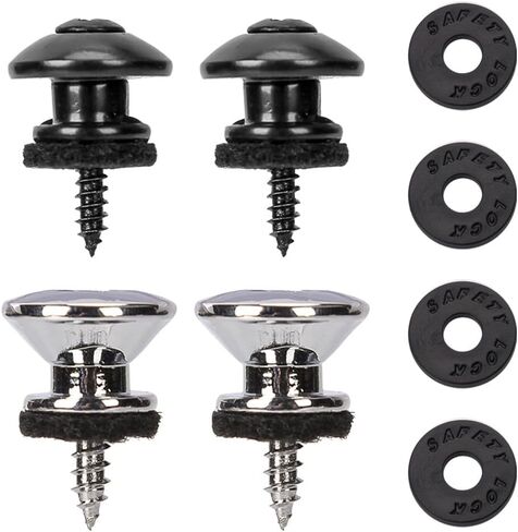 4Pcs Guitar Strap Lock Button Guitar Strap Locks Buttons Metal End Pins Guitar Security Lock Elliptical End Pins for Acoustic Classical Electric Guitar Bass Ukulele in Saudi Arabia
