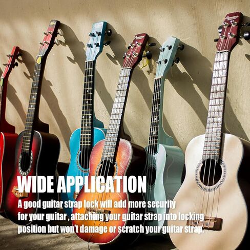 4Pcs Guitar Strap Lock Button Guitar Strap Locks Buttons Metal End Pins Guitar Security Lock Elliptical End Pins for Acoustic Classical Electric Guitar Bass Ukulele in Saudi Arabia