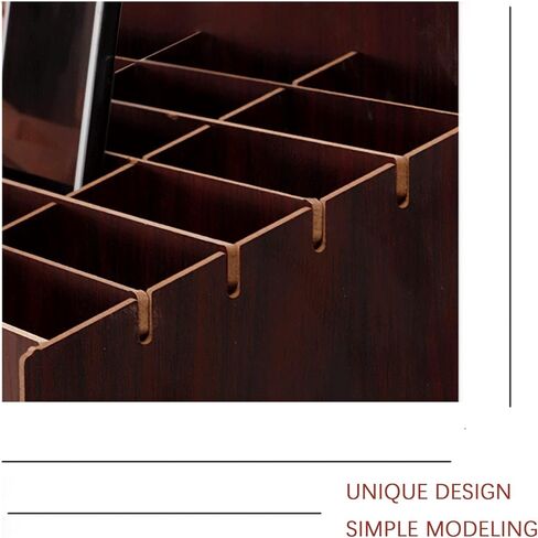 Nuatpetin 48-Grid Cell Phone Organizer Box, Wooden Desktop Storage Box Multi-functional Cell Phone Holder, Mobile Phone Management Box for Classroom Meeting Room Repair Shop Film Storage in Saudi Arabia