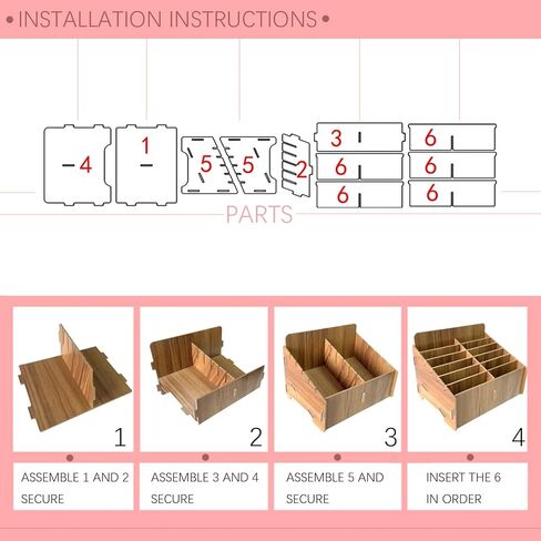 Nuatpetin 48-Grid Cell Phone Organizer Box, Wooden Desktop Storage Box Multi-functional Cell Phone Holder, Mobile Phone Management Box for Classroom Meeting Room Repair Shop Film Storage in Saudi Arabia