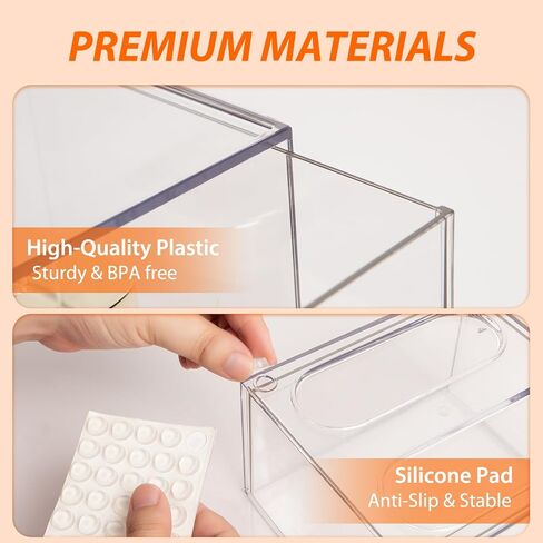 Acrylic Makeup Organizer with 8 Drawers, Clear Desk Drawers, Stackable Acrylic Organizer Drawers for Office Storage, Cosmetic, Art Supplies, Jewelry, and Stationery Storage Bins Organizer Drawers in Saudi Arabia