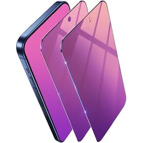2 Pack for iPhone 14 Plus / 13 Pro Max Privacy Screen Protector Tempered Glass for iPhone13 ProMax / 14Plus 6.7inch Gradient Green Anti Spy Anti Blue Light Full Coverage Easy Installation