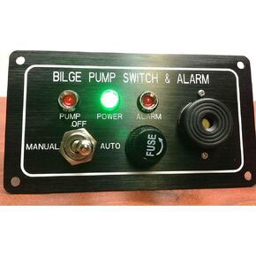 Marine Boat Bilge Alarm Pump Switch Aluminum Plate Manual Automatic