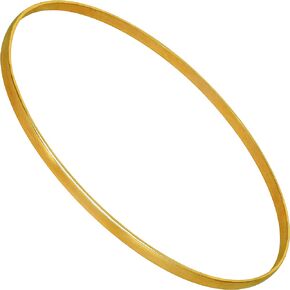 LIFETIME JEWELRY Smooth Bangle Bracelets 24k Real Gold Plated for Women and Teen