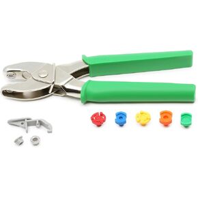 Dritz 16P Snap Fastener Pliers, Size 15 (3/8-Inch) & Size 16 (7/16-Inch), Green
