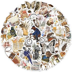Pack 50 pcs Nature Forest Stickers for Water Bottles Waterproof Laptop Luggage Computer journaling Scrapbooking Teens Adults Women Funny Aesthetic Sticker Packs Small Vinyl Decals