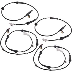 ENA Set of 4 Front Rear Left Right Passenger Driver ABS Wheel Speed Sensor Compatible with Nissan Rogue XTrail 2008 2009 2010 2011 2012 2013 2.5 Replacement for ALS1658 AB0651 ALS1753 AB0652 FWD Only