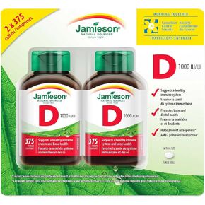 Jamieson Vitamin D3 1000Iu Tablets-(2X375), 750 Count