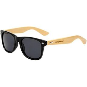 Long Keeper Bamboo Wood Arms Sunglasses for Women Men