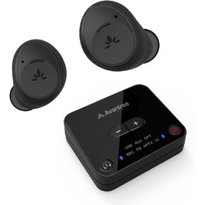 سماعات أذن Avantree Ace T40 (HT4130) لاسلكية حقيقية لمشاهدة الاستماع إلى التلفزيون، سماعات بلوتوث 5.2 مع جهاز إرسال للتلفزيون البصري، AUX، RCA، تكيف aptX، سماعات قابلة للشحن 10H in Kuwait