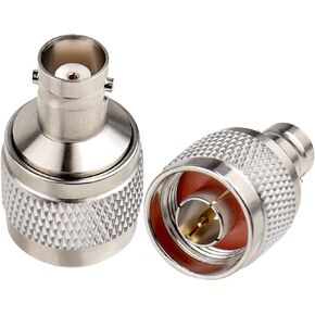 XRDS -RF N Male to BNC Female Connector 2PCS, N Type to BNC Adapter N Plug to BNC Jack Coax Adapter