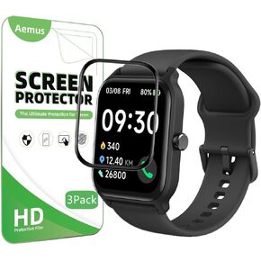 Screen Protector for IDW13 Smart Watch, 3D Full Coverage Protective Film Compatible for Fitpolo, Konitee, Woneligo, VRPEFIT 1.8" Fitness Tracker (3 Pack)