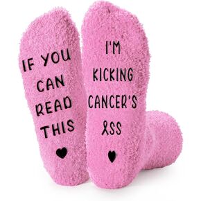 Cancer Socks for Women, If You Can Read This I'm Kicking Cancer, Comfort Gifts For Cancer Chemo Survivor, Cancer Awareness Inspirational Socks for Patients