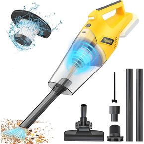 مكنسة كهربائية محمولة لاسلكية لبطارية DeWALT 20V Max، مكنسة كهربائية للسيارة بقدرة 200W 20Kpa مع وضعين للشفط، مكنسة كهربائية محمولة 6 في 1 لسجاد الأرضيات الصلبة وشعر الحيوانات الأليفة (بدون بطارية)