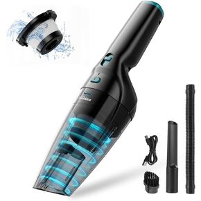 Car Vacuum Cleaner, Handheld Vacuum Cordless Rechargeable 9500Pa Powerful Suction, Portable & Lightweight, Fast Charge, Long Runtime for Home and Car Cleaning
