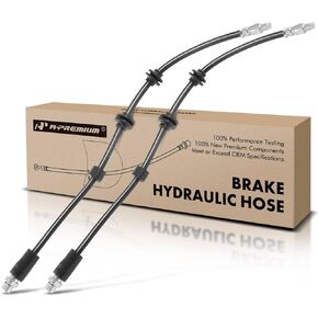 A-Premium Front Driver and Passenger Brake Hydraulic Hose Compatible with Select BMW Models - 323i, 325i, 328i, 335d, 335i, 335is, Z4, 128i, 135i, 135is - Replace# 34306790550(Pack of 2)