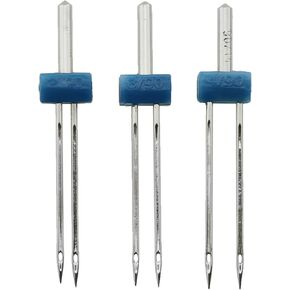Heyous 3PCS Universal Sewing Machine Accessory Home Sewing Machine Twin Needle Stretch Machine Twin Needle 3 Sizes Twin Needles Mix 2.0/90 and 3.0/90 and 4.0/90