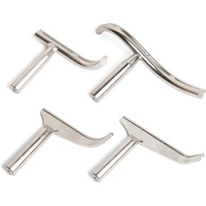 5/8" Dia Stem Glide Bowl Turner's 4-Piece Toolrest Set for Woodlathe Bowl Turning.