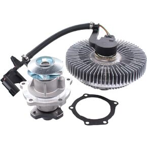 NewYall 4.2L Engine Water Pump and Electric Fan Clutch Kit with Gasket
