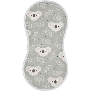 xigua 2 Pack Cartoon Koala Burping Cloths for Babies, Soft Cotton Baby Burp Cloths Ultra Absorbent Burp Rags for Newborn, Baby Boys, Girls, Unisex