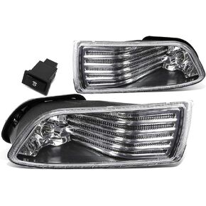 DNA MOTORING FL-STC04-BK Front Bumper Fog Light Driver & Passenger Side Enhance visibility [Compatible with 05-10 Scion Tc]